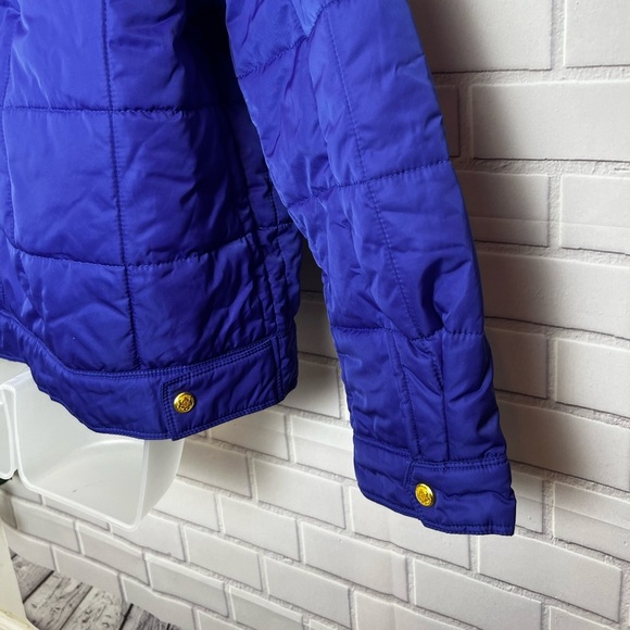 Rebecca Minkott Box Quilted Puffer women Jacket/ Shapire - size L - Picture 11 of 14